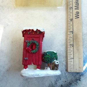Vintage lemax red outhouse